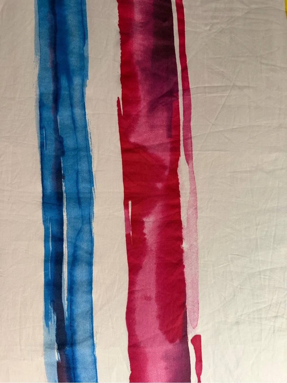 Nicole Miller Multicolor Watercolor Stripe Duvet Cover